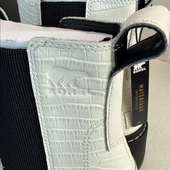 Sorel Joan Now Boots Womens 8 Sea/Salt Leather Waterproof Chelsea - Picture 4 of 11